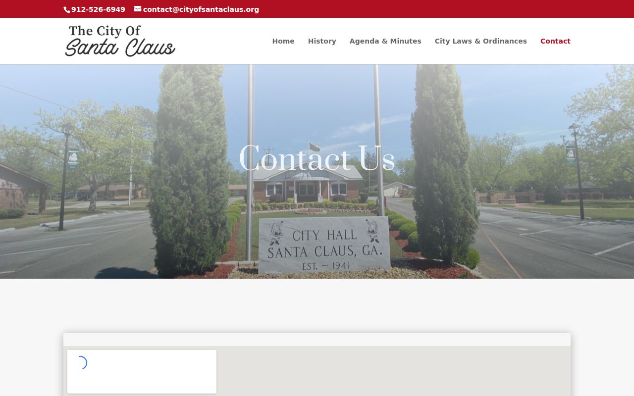 Toombs County municipal court warrant contact at Santa Claus City Hall