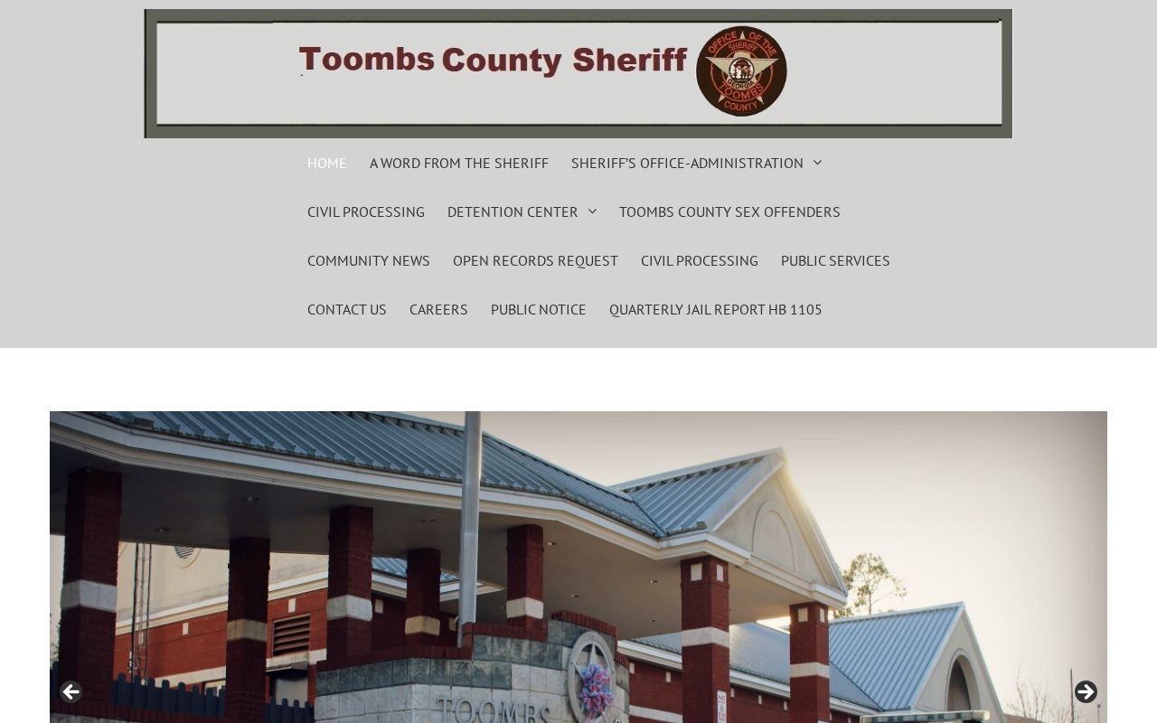 Toombs County Sheriff's Office contact and building information